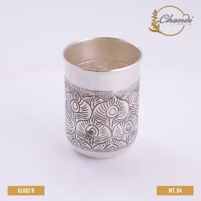 Floral Heritage Silver Glass