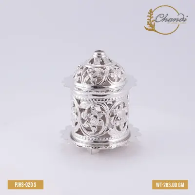 Chandi Sacred Ritual Silver Pooja Box