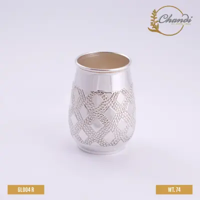 Engraved Silver Glass